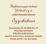 Syyskokous Wiurilan kartanolla 2026